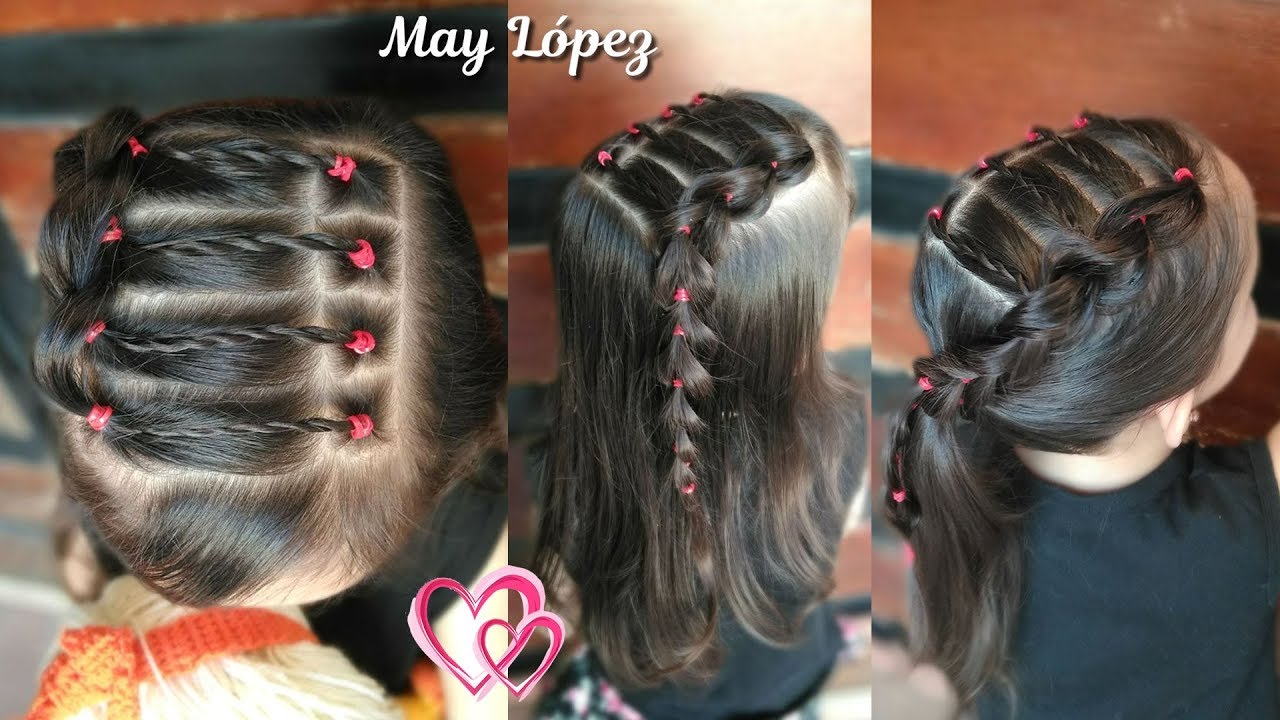 Peinado para NIÑAS fácil con cabello suelto o cabello recogido | May Lopex  - May Lopez Youtuber